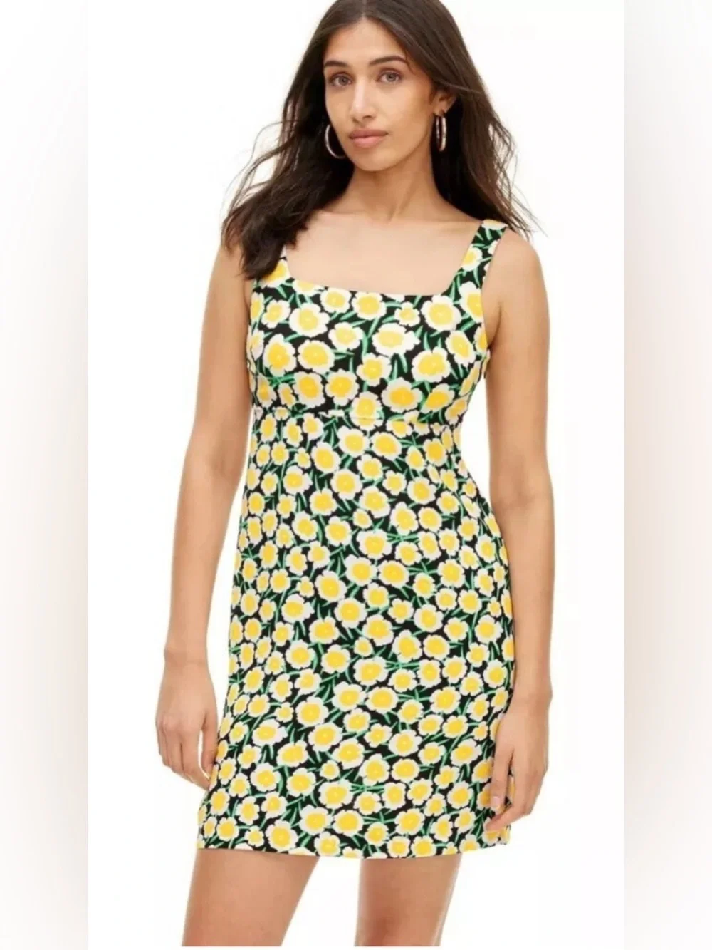 Diane Von Furstenberg Yellow Floral Print Dress by for target - Picture 1 of 16